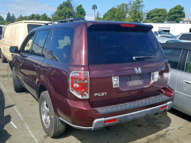 5FNYF28348B015092 - 2008 HONDA PILOT SE BURGUNDY photo 3