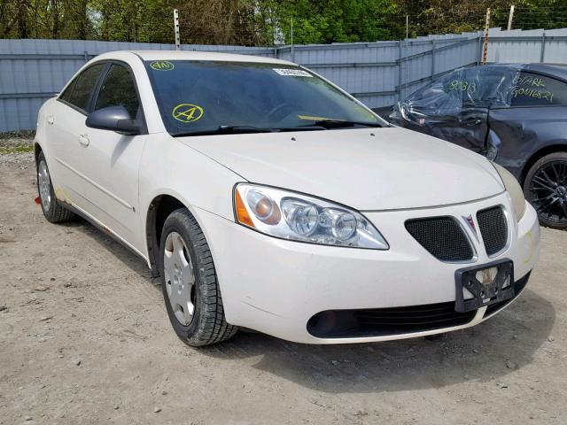 1G2ZF58B574117900 - 2007 PONTIAC G6 VALUE L WHITE photo 1