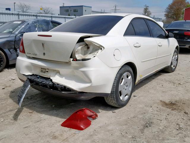 1G2ZF58B574117900 - 2007 PONTIAC G6 VALUE L WHITE photo 4