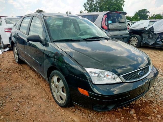 1FAHP34N57W356480 - 2007 FORD FOCUS ZX4 BLACK photo 1