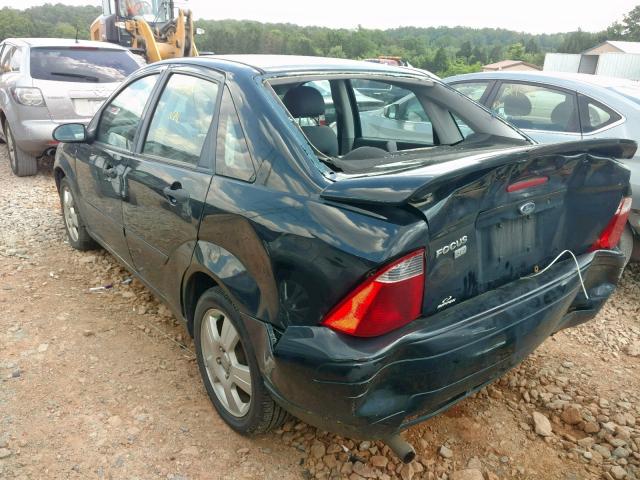 1FAHP34N57W356480 - 2007 FORD FOCUS ZX4 BLACK photo 3