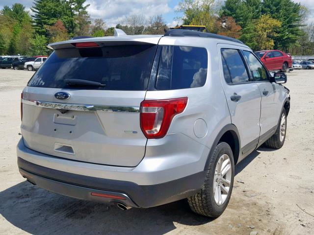 1FM5K8BH0GGB36949 - 2016 FORD EXPLORER SILVER photo 4