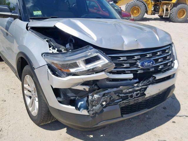 1FM5K8BH0GGB36949 - 2016 FORD EXPLORER SILVER photo 9