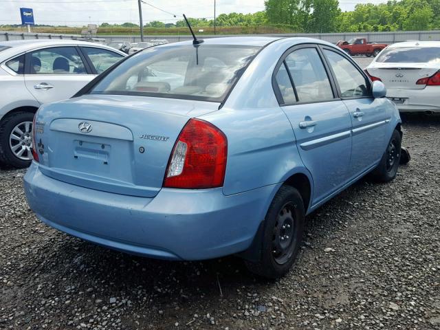 KMHCN46C19U293819 - 2009 HYUNDAI ACCENT GLS BLUE photo 4