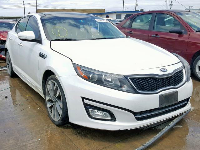 5XXGR4A67EG327645 - 2014 KIA OPTIMA SX WHITE photo 1