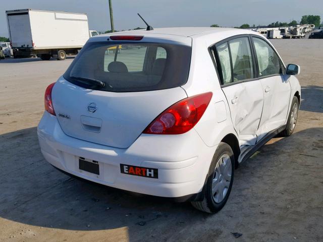 3N1BC1CP5AL437353 - 2010 NISSAN VERSA S WHITE photo 4