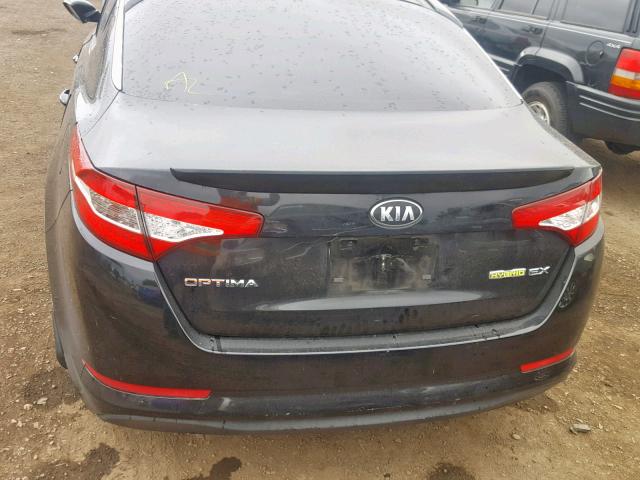 KNAGM4AD1D5038709 - 2013 KIA OPTIMA HYB BLACK photo 9