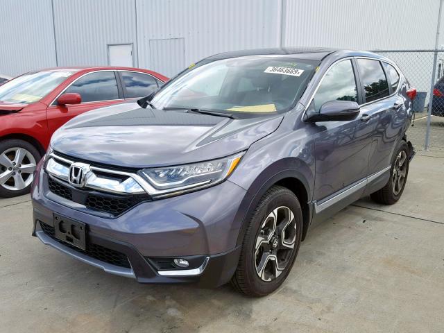 7FARW1H91HE037624 - 2017 HONDA CR-V TOURI GRAY photo 2