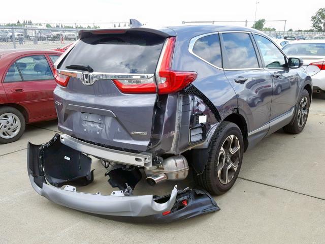 7FARW1H91HE037624 - 2017 HONDA CR-V TOURI GRAY photo 4