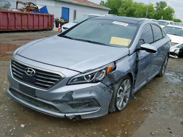 5NPE34AB1FH140753 - 2015 HYUNDAI SONATA SPO GRAY photo 2