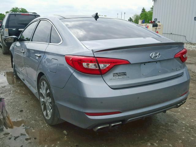 5NPE34AB1FH140753 - 2015 HYUNDAI SONATA SPO GRAY photo 3