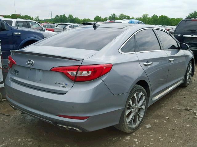 5NPE34AB1FH140753 - 2015 HYUNDAI SONATA SPO GRAY photo 4