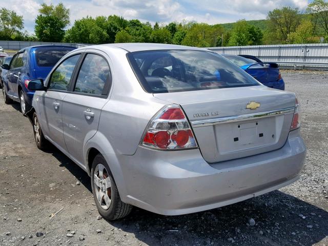 KL1TD56667B097124 - 2007 CHEVROLET AVEO BASE Gümüş foto 3