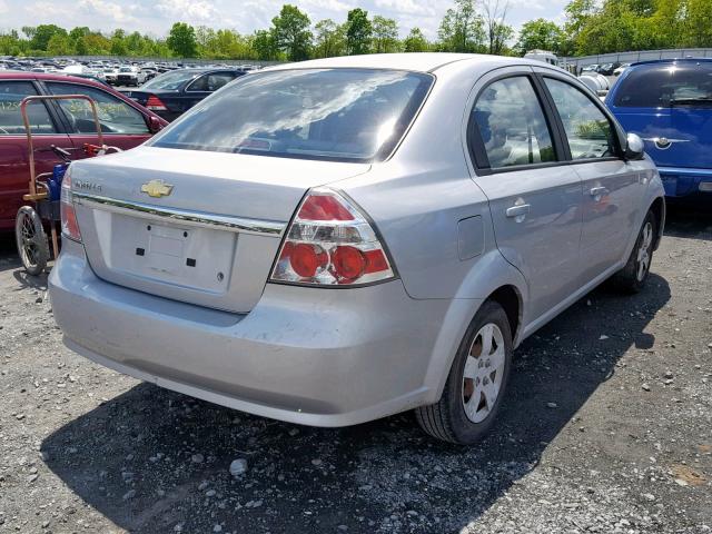 KL1TD56667B097124 - 2007 CHEVROLET AVEO BASE Gümüş foto 4