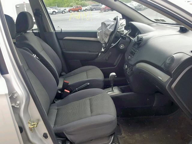 KL1TD56667B097124 - 2007 CHEVROLET AVEO BASE Gümüş foto 5