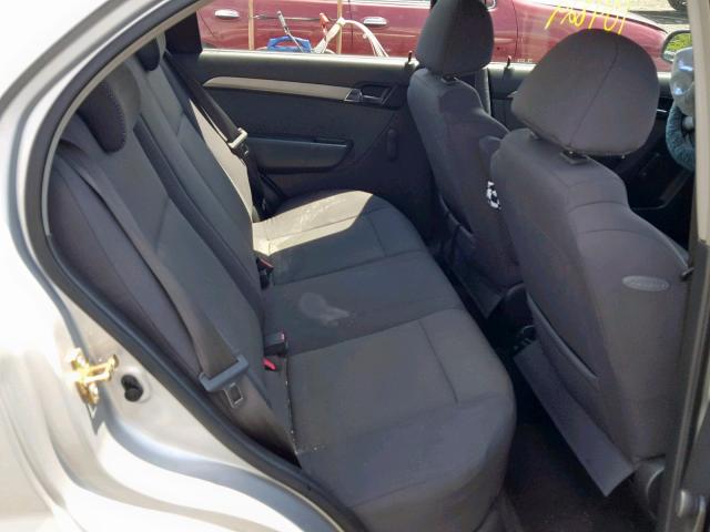 KL1TD56667B097124 - 2007 CHEVROLET AVEO BASE Gümüş foto 6