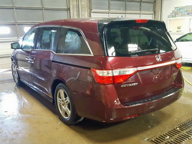 5FNRL5H9XDB052256 - 2013 HONDA ODYSSEY TO MAROON photo 3