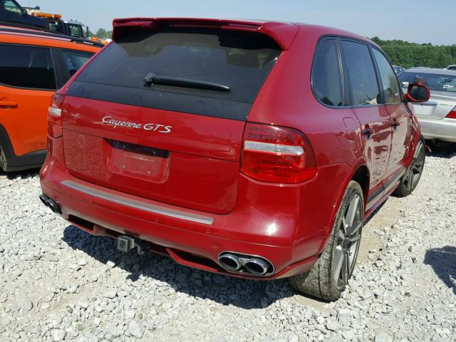 WP1AD29P58LA74009 - 2008 PORSCHE CAYENNE GT RED photo 4