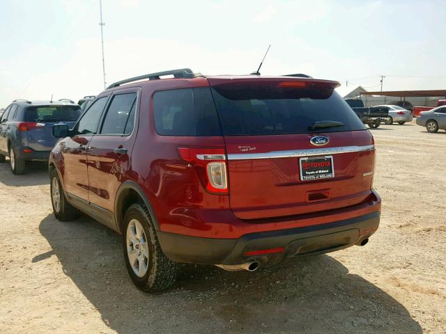 1FM5K7B8XEGB26985 - 2014 FORD EXPLORER BURGUNDY photo 3