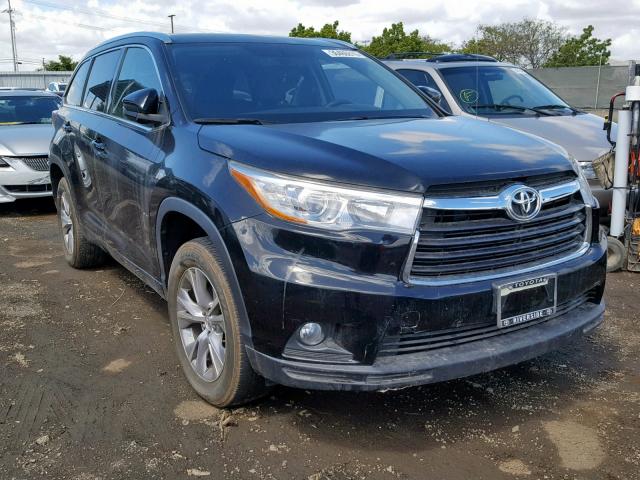 5TDKKRFH5FS097321 - 2015 TOYOTA HIGHLANDER BLACK photo 1