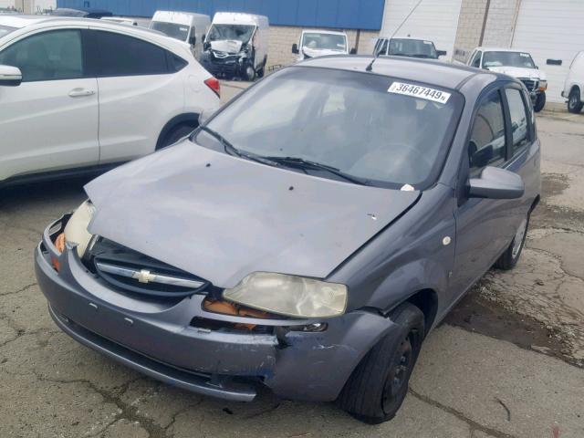 KL1TD66697B743231 - 2007 CHEVROLET AVEO BASE Сұр фото 2