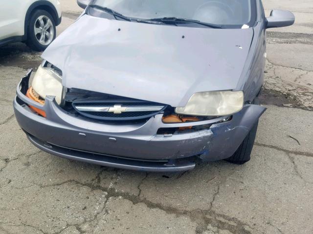 KL1TD66697B743231 - 2007 CHEVROLET AVEO BASE Сұр фото 7