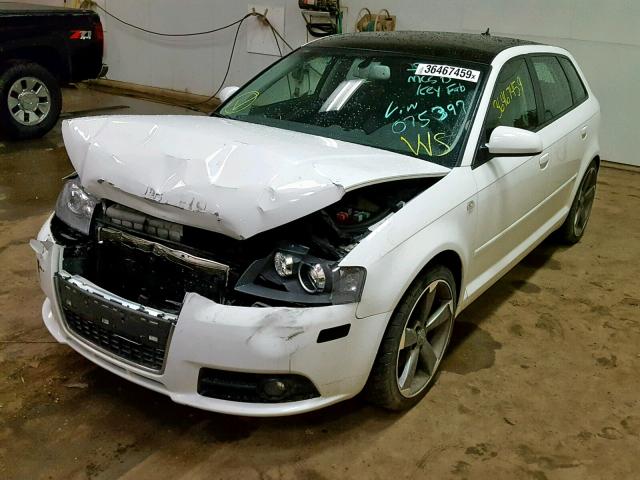 WAUKD78P77A075397 - 2007 AUDI A3 S-LINE WHITE photo 2