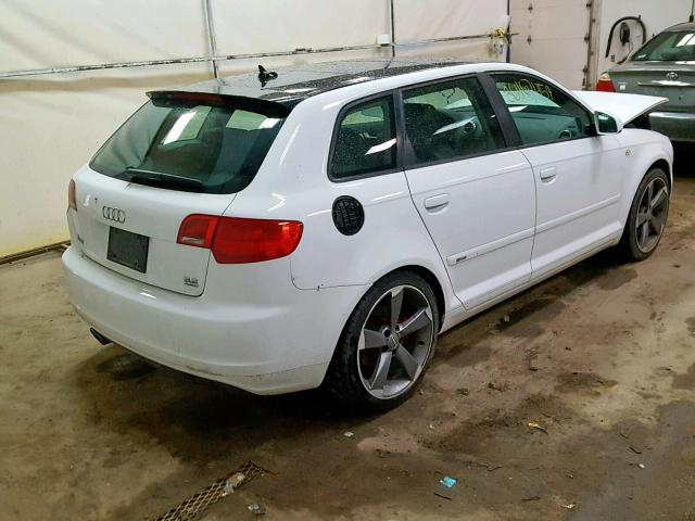 WAUKD78P77A075397 - 2007 AUDI A3 S-LINE WHITE photo 4