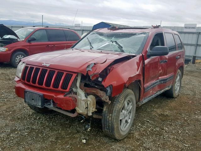 1J4GR48K45C672886 - 2005 JEEP GRAND CHER RED photo 2