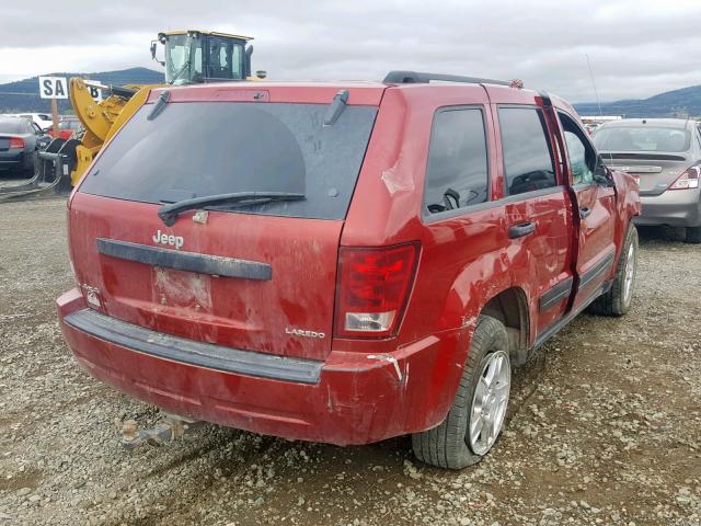 1J4GR48K45C672886 - 2005 JEEP GRAND CHER RED photo 4