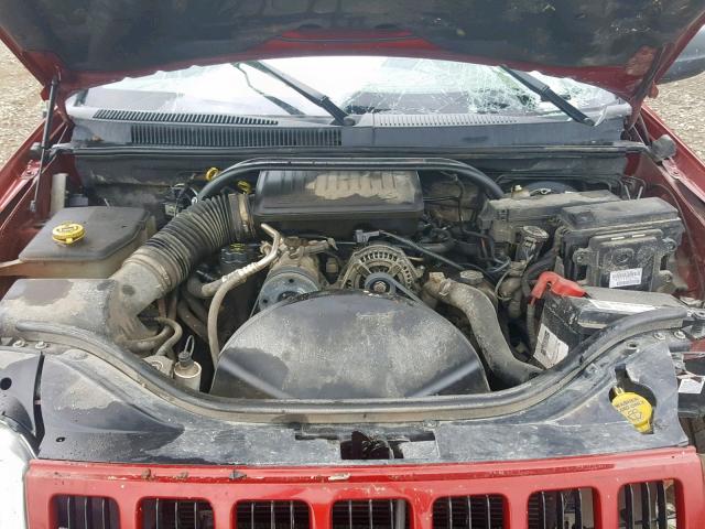 1J4GR48K45C672886 - 2005 JEEP GRAND CHER RED photo 7