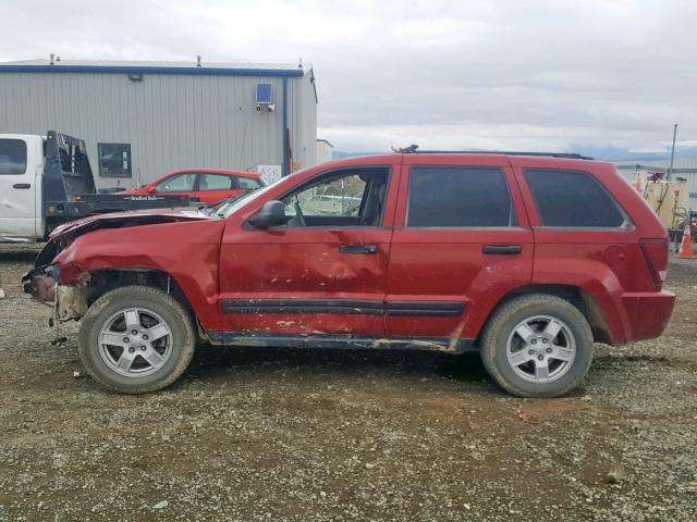 1J4GR48K45C672886 - 2005 JEEP GRAND CHER RED photo 9