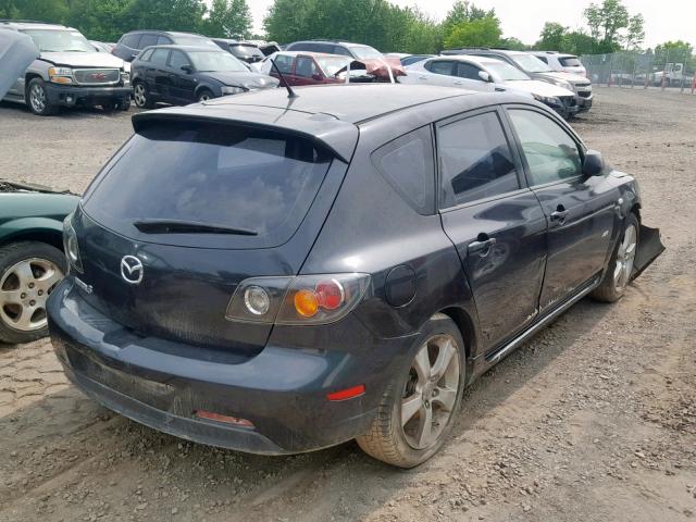 JM1BK343151253029 - 2005 MAZDA 3 HATCHBAC BLACK photo 4