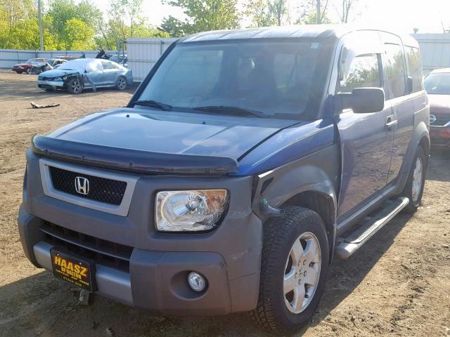 5J6YH28574L019943 - 2004 HONDA ELEMENT EX BLUE photo 2