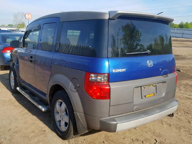 5J6YH28574L019943 - 2004 HONDA ELEMENT EX BLUE photo 3