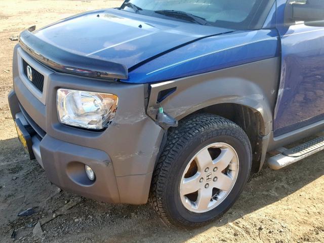 5J6YH28574L019943 - 2004 HONDA ELEMENT EX BLUE photo 9