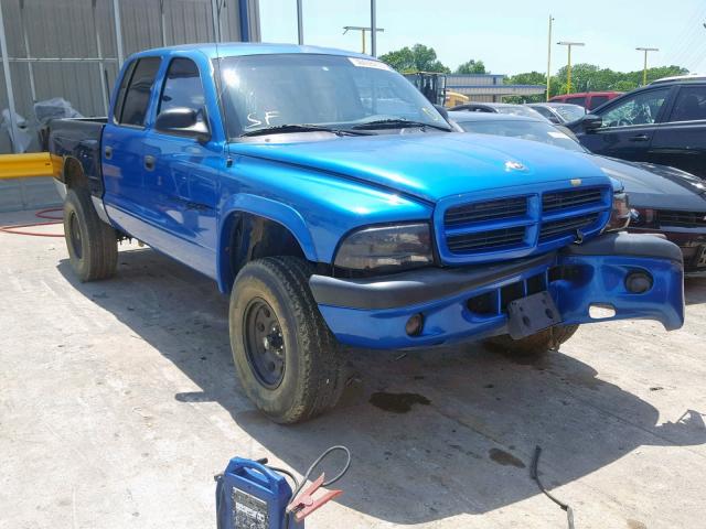 1B7GG2AN31S139304 - 2001 DODGE DAKOTA QUA BLUE photo 1