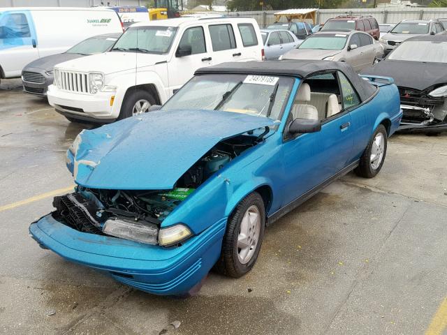 1G2JB34T5N7580028 - 1992 PONTIAC SUNBIRD SE TURQUOISE photo 2