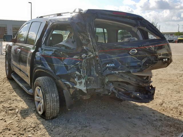 5N1BA08D19N604536 - 2009 NISSAN ARMADA SE BLACK photo 3