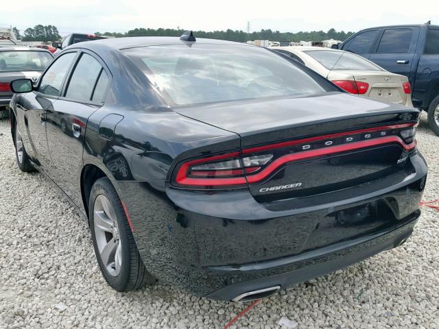 2C3CDXHGXGH149909 - 2016 DODGE CHARGER SX BLACK photo 3