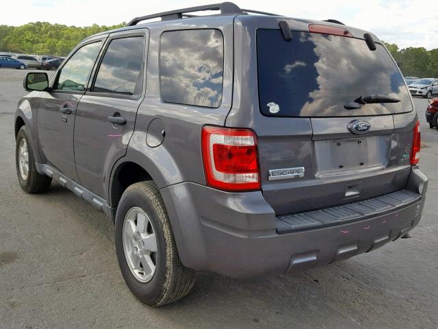 1FMCU0DG7CKA12661 - 2012 FORD ESCAPE XLT GRAY photo 3