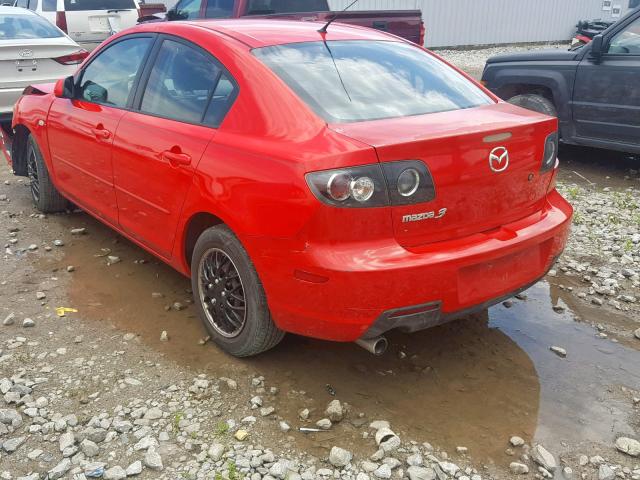 JM1BK12F381779295 - 2008 MAZDA 3 I RED photo 3