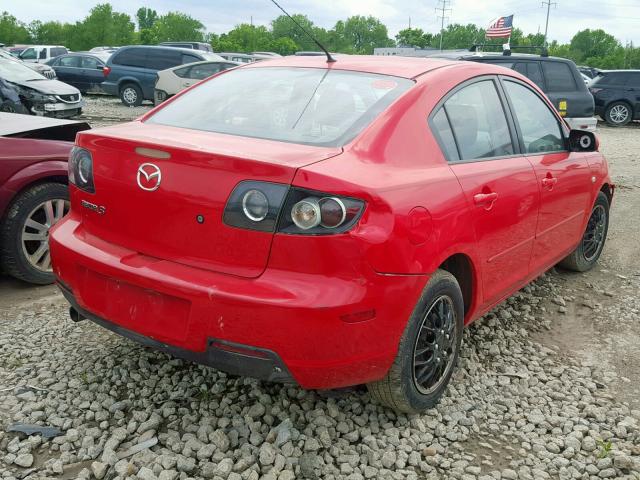 JM1BK12F381779295 - 2008 MAZDA 3 I RED photo 4