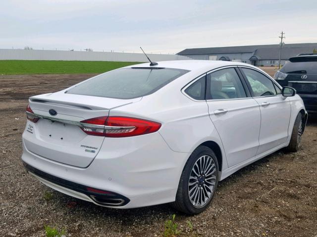 3FA6P0D94JR151414 - 2018 FORD FUSION TIT WHITE photo 4