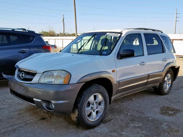 4F2YU09122KM54891 - 2002 MAZDA TRIBUTE LX WHITE photo 2