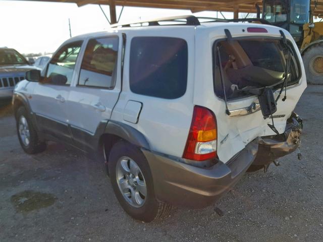 4F2YU09122KM54891 - 2002 MAZDA TRIBUTE LX WHITE photo 3