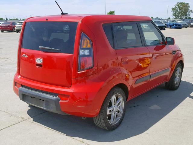 KNDJT2A24A7107181 - 2010 KIA SOUL + RED photo 4