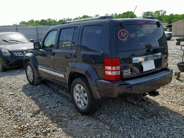 1J8GN58K08W159637 - 2008 JEEP LIBERTY LI BLACK photo 3