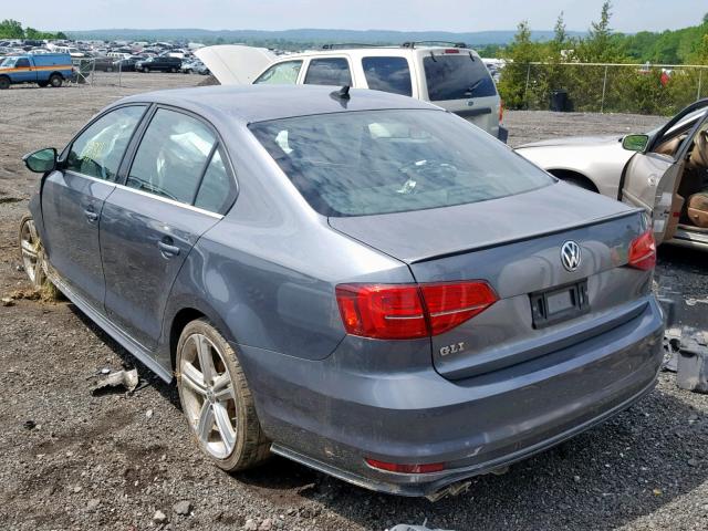 3VW5T7AJ2GM417895 - 2016 VOLKSWAGEN JETTA GLI GRAY photo 3