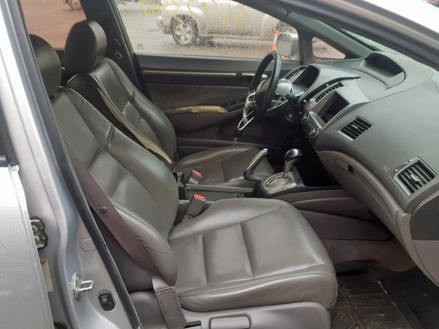 1HGFA16978L089015 - 2008 HONDA CIVIC EXL SILVER photo 5